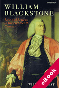 Cover of William Blackstone: Law and Letters in the Eighteenth Century (eBook)