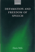 Cover of Defamation and Freedom of Speech