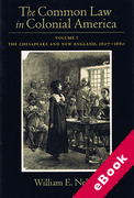 Cover of The Common Law in Colonial America Volume I: The Chesapeake and New England 1607-1660 (eBook)