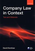 Cover of Company Law in Context: Text and Materials