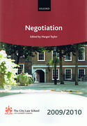 Cover of Bar Manual: Negotiation 2009/2010