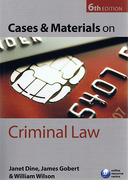 Cover of Cases and Materials on Criminal Law