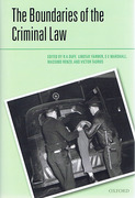 Cover of Boundaries of the Criminal Law