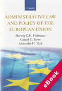 Cover of Administrative Law and Policy of the European Union (eBook)