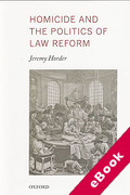 Cover of Homicide and the Politics of Law Reform (eBook)