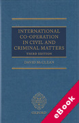 Cover of International Co-Operation in Civil and Criminal Matters (eBook)