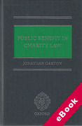 Cover of Public Benefit in Charity Law: Principles and Practice (eBook)