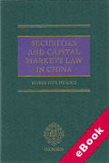 Cover of Securities and Capital Markets Law in China (eBook)