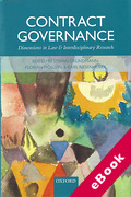 Cover of Contract Governance: Dimensions in Law and Interdisciplinary Research (eBook)