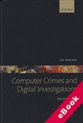 Cover of Computer Crimes and Digital Investigations (eBook)