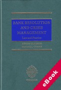 Cover of Bank Resolution and Crisis Management: Law and Practice (eBook)