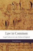 Cover of Law in Common: Legal Cultures in Late-Medieval England