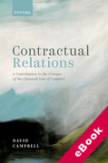 Cover of Contractual Relations: A Contribution to the Critique of the Classical Law of Contract (eBook)