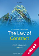 Cover of O'Sullivan &#38; Hilliard's The Law of Contract (eBook)