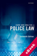 Cover of Card and English on Police Law (eBook)