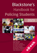 Cover of Blackstone's Handbook for Policing Students 2023 (eBook)