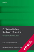 Cover of EU Values Before the Court of Justice: Foundations, Potential, Risks (eBook)