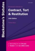 Cover of Blackstone's Statutes on Contract, Tort &#38; Restitution