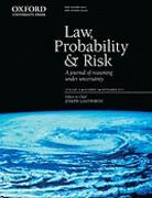 Cover of Law, Probability and Risk: Print + Online