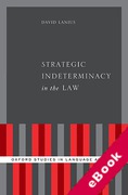 Cover of Strategic Indeterminacy in the Law (eBook)