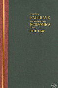 Cover of The New Palgrave Dictionary of Economics and the Law