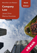 Cover of Macmillan Law Masters: Company Law (eBook)