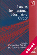 Cover of Law as Institutional Normative Order (eBook)