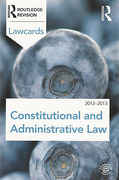 Cover of Routledge Lawcards: Constitutional and Administrative Law 2012-2013