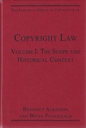 Cover of Copyright Law Volume I: The Scope and Historical Context