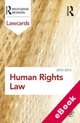 Cover of Routledge Lawcards: Human Rights Law 2012-2013 (eBook)
