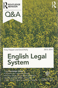 Cover of Routledge Revision Q&A: English Legal System 2013 - 2014
