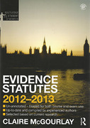 Cover of Routledge Student Statutes: Evidence Statutes 2012 - 2013