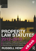 Cover of Routledge Student Statutes: Property Law Statutes 2012 - 2013 (eBook)