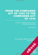 Cover of From the Companies Act of 1929 to the Companies Act of 1948: A Study of Change in the Law and Practice of Accounting (eBook)