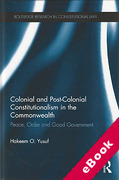 Cover of Colonial and Post-Colonial Constitutionalism in the Commonwealth: Peace, Order and Good Government (eBook)
