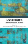 Cover of Law's Documents: Authority, Materiality, Aesthetics