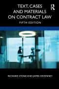 Cover of Text, Cases &#38; Materials on Contract Law