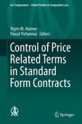 Cover of Control of Price Related Terms in Standard Form Contracts