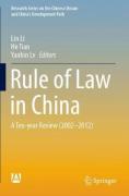 Cover of Rule of Law in China: A Ten-year Review (2002-2012)