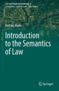 Cover of Introduction to the Semantics of Law