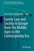 Cover of Family Law and Society in Europe from the Middle Ages to the Contemporary Era