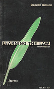 Cover of Learning the Law 7th ed