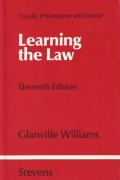 Cover of Learning the Law 11th ed