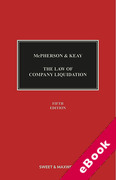 Cover of McPherson &#38; Keay: Law of Company Liquidation (eBook)