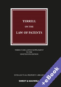 Cover of Terrell on the Law of Patents 19th ed: 3rd Supplement (Book &#38; eBook Pack)