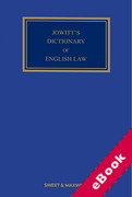 Cover of Jowitt's Dictionary of English Law (eBook)
