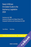 Cover of Sealy &#38; Milman: Annotated Guide to the Insolvency Legislation 2024 Volumes 1 &#38; 2 (Book &#38; eBook Pack)