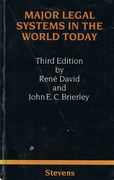 Cover of Major Legal Systems in the World Today: An Introduction to the Comparative Study of Law