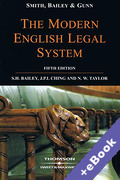 Cover of Smith, Bailey and Gunn on the Modern English Legal System (Book & eBook Pack)