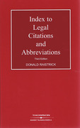 Cover of Index to Legal Citations and Abbreviations